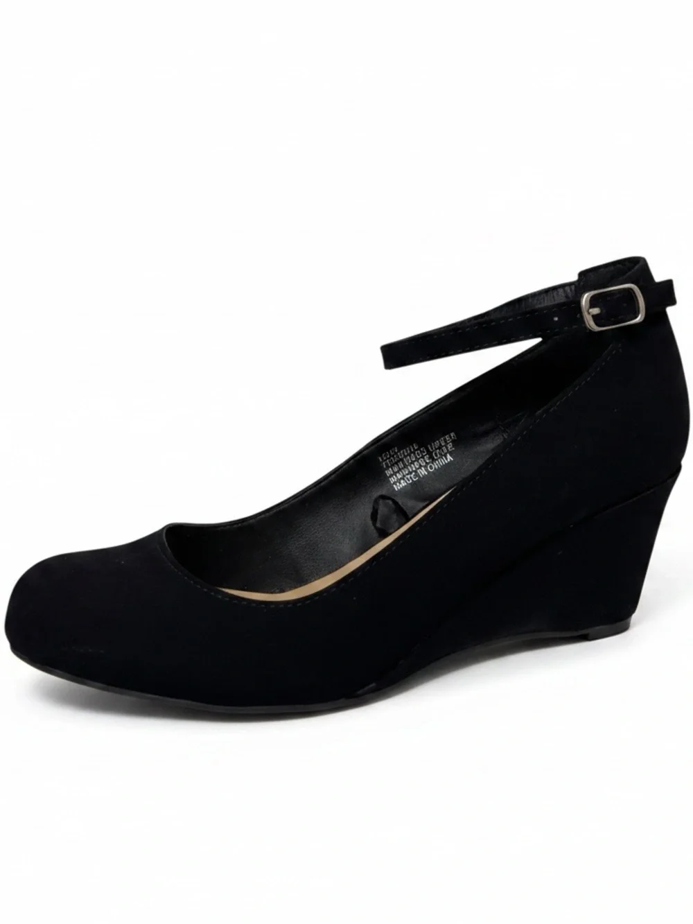 Black Mini Wedge Heels